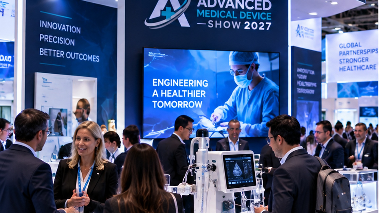Advanced Medical Device Show exhibition stand illustration